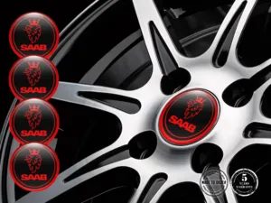 Saab Adesivi Cerchio Logo Design Silicone Custom